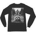 Raccoon & Bigfoot Selfie Unisex Long Sleeve T-Shirt | Fun Graphic