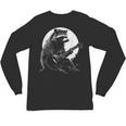 Raccoon Guitarist Moon Meme Unisex Long Sleeve T-Shirt