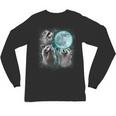 Raccoon Howling Moon Unisex Long Sleeve T-Shirt – Quirky Wildlife Design