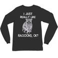 Raccoon Love Unisex Long Sleeve Tee - Fun Animal Lover Shirt