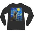 Raccoon Starry Night Van Gogh Unisex Long Sleeve Tee for Art Lovers