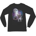 Raccoons Howling At The Moon Shirt Raccoon Unisex Long Sleeve T-Shirt