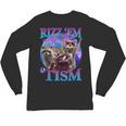 Retro Raccoon Meme Unisex Long Sleeve T-Shirt - Fun & Quirky
