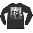 Scared Raccoon Selfie Unisex Long Sleeve T-Shirt with Sasquatch Theme