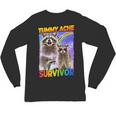 Tummy Ache Survivor Raccoon | Small Unisex Long Sleeve Tee