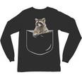 Unisex Raccoon In Pocket Long Sleeve T-Shirt - Fun & Casual
