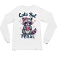 Funny Raccoon Long Sleeve T-Shirt for Women - Cute But Feral Vibe