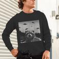 Alien UFO Raccoon Unisex T-Shirt - Long Sleeve Style