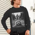 Raccoon & Bigfoot Selfie Unisex Long Sleeve T-Shirt | Fun Graphic