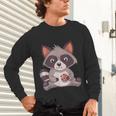 Raccoon Raccoon With Cookie -Adults Small Unisex Long Sleeve T-Shirt