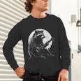 Raccoon Guitarist Moon Meme Unisex Long Sleeve T-Shirt