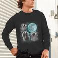 Raccoon Howling Moon Unisex Long Sleeve T-Shirt – Quirky Wildlife Design