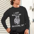 Raccoon Love Unisex Long Sleeve Tee - Fun Animal Lover Shirt