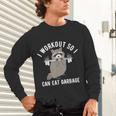 Raccoon Trash Panda Workout Long Sleeve Tee - Fun Gym Unisex Wear