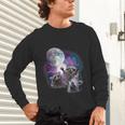 Raccoons Howling At The Moon Shirt Raccoon Unisex Long Sleeve T-Shirt