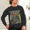 Retro Raccoon Camping Unisex Long Sleeve Tee - Everything Is Trash