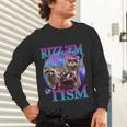 Retro Raccoon Meme Unisex Long Sleeve T-Shirt - Fun & Quirky