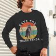 Save the Trash Panda Raccoon Long Sleeve | Retro Sunset Unisex Tee