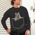 Unisex Raccoon In Pocket Long Sleeve T-Shirt - Fun & Casual