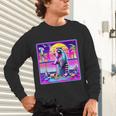 Vaporwave Raccoon Synthwave Unisex Long Sleeve Tee | Retro Vibes