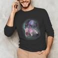 Ferrets Howling at Moon Unisex Long Sleeve T-Shirt | Cozy Nightwear