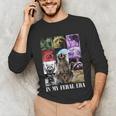 Raccoon Cringy Meme Long Sleeve T-Shirt | Unisex Fun Tee