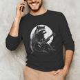 Raccoon Guitarist Moon Meme Unisex Long Sleeve T-Shirt