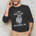 Raccoon Love Unisex Long Sleeve Tee - Fun Animal Lover Shirt
