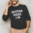 Raccoon Mode Unisex Long Sleeve T-Shirt – Fun Animal Lover's Gift
