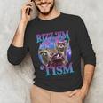 Retro Raccoon Meme Unisex Long Sleeve T-Shirt - Fun & Quirky