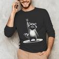 Retro Raccoon Rock Music Unisex Long Sleeve T-Shirt | Fun for All Ages