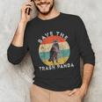 Save the Trash Panda Raccoon Long Sleeve | Retro Sunset Unisex Tee