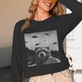 Alien UFO Raccoon Unisex T-Shirt - Long Sleeve Style