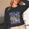 Autistic Raccoon Rizz Meme Unisex Long Sleeve T-Shirt