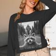 Raccoon & Bigfoot Selfie Unisex Long Sleeve T-Shirt | Fun Graphic