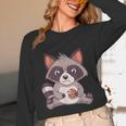 Raccoon Raccoon With Cookie -Adults Small Unisex Long Sleeve T-Shirt