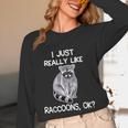 Raccoon Love Unisex Long Sleeve Tee - Fun Animal Lover Shirt