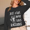 Raccoon Lover Unisex Long Sleeve T-Shirt - Cute Gift for Her