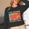 Raccoon Lover Unisex Long Sleeve Tee - Introvert Style, Gift for Him & Her