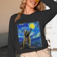 Raccoon Starry Night Van Gogh Unisex Long Sleeve Tee for Art Lovers