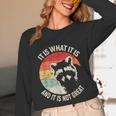 Raccoon Vintage Unisex Long Sleeve T-Shirt - Humorous Saying
