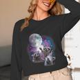 Raccoons Howling At The Moon Shirt Raccoon Unisex Long Sleeve T-Shirt