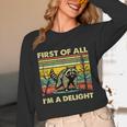 Retro 'I'm A Delight' Raccoon Unisex Long Sleeve Tee