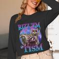 Retro Raccoon Meme Unisex Long Sleeve T-Shirt - Fun & Quirky