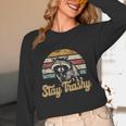 Stay Trashy Meme Unisex Long Sleeve T-Shirt | Funny Opossum Raccoon Vibe