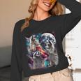 Three Raccoon Moon Unisex Long Sleeve T-Shirt - Cursed Meme Humor