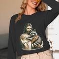 Vintage Jesus & Raccoon Long Sleeve Tee - Unisex Cozy Style