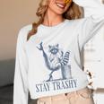 Stay Trashy Raccoon - Feminine Halloween Unisex Long Sleeve Tee