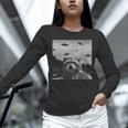 Alien UFO Raccoon Unisex T-Shirt - Long Sleeve Style