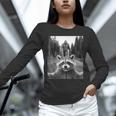 Raccoon & Bigfoot Selfie Unisex Long Sleeve T-Shirt | Fun Graphic